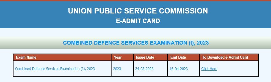 cdsadmitcardnotification